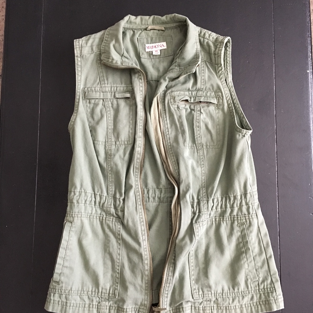Merona Army Green Vest
